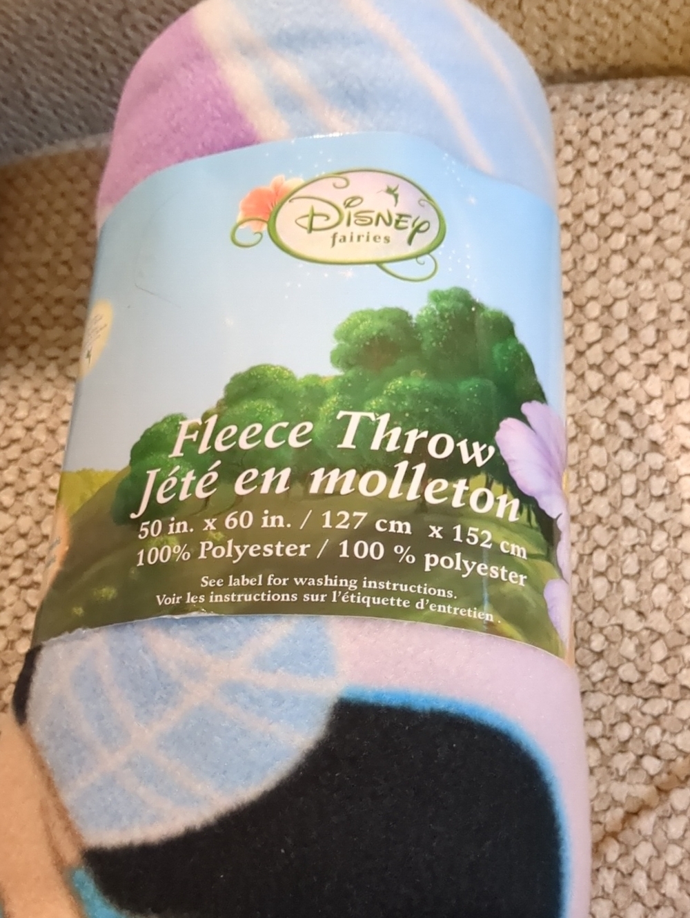 Disney Fairies Fleece Throw Blanket With Tinkerbell And Friends